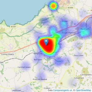 Millerson - Camborne listings heatmap