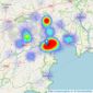 Millerson - St. Austell listings heatmap