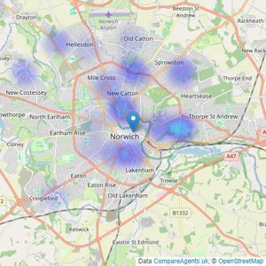 Mills Knight - Norwich listings heatmap