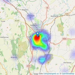 Milne Moser - Kendal listings heatmap