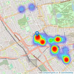 Milton Stone - London listings heatmap