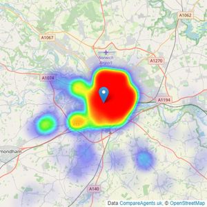 Minors & Brady - Unthank Road, Norwich listings heatmap