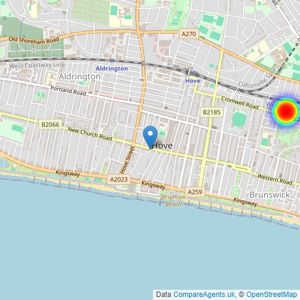 Mishon Mackay - Hove (Land & New Homes) listings heatmap