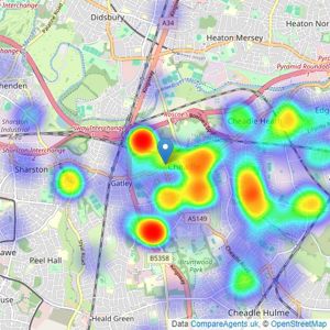 Mitchell Williams - Cheadle listings heatmap