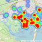 Mitchells Estate Agents - Mudeford listings heatmap