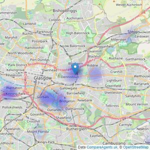 Mitchells Sales and Letting - Glasgow listings heatmap