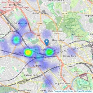 ML Estates - London listings heatmap