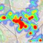 Moginie James - Roath listings heatmap