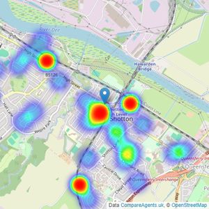 Molyneux - Shotton listings heatmap