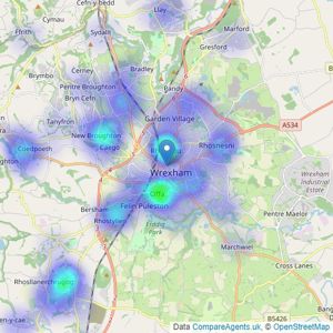 Molyneux - Wrexham listings heatmap