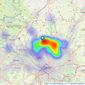 Monroe Estate Agents - Alwoodley listings heatmap