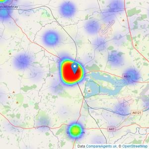 Moores Property Hub - Oakham listings heatmap