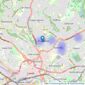 Moorland Property Services - Leeds listings heatmap