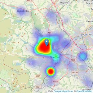 MorfittSmith - Sheffield listings heatmap