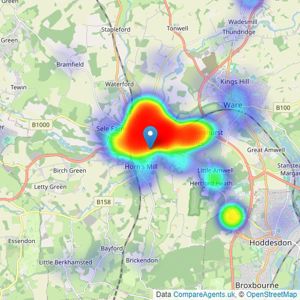 Morgan Alexander - Hertford listings heatmap