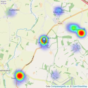 Morgan & Associates - Little Milton listings heatmap