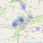 Morgan & Davies - Carmarthen listings heatmap