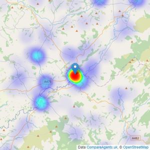 Morgan & Davies - Lampeter listings heatmap