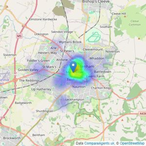 Morgan Associates - Cheltenham listings heatmap