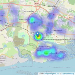 Morgan Brookes - Benfleet listings heatmap