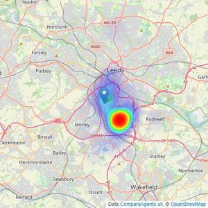 Morgan Estates - Beeston listings heatmap