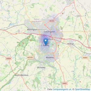 Morgan Payne & Knightly - Telford listings heatmap