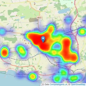 Morgans - Dunfermline listings heatmap