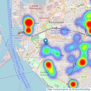 Morris Dibben - Portsmouth listings heatmap