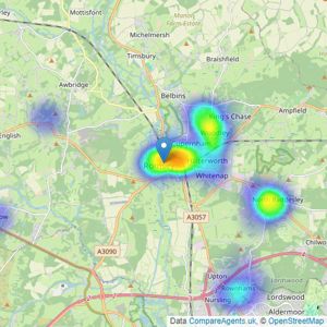 Morris Dibben - Romsey listings heatmap