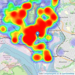 Morris Dibben - Southampton listings heatmap