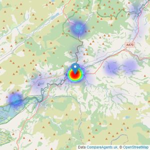 Morris Marshall & Poole - Machynlleth listings heatmap