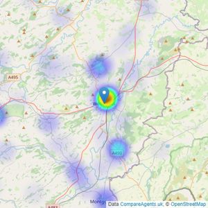 Morris Marshall & Poole - Welshpool listings heatmap