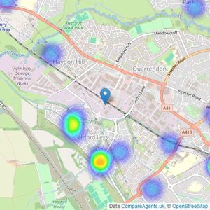 Mortimers Estate Agents - Aylesbury listings heatmap