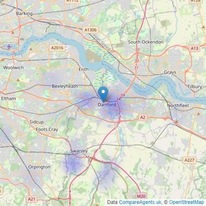 Mortlock & Joyce - South East London and Kent listings heatmap