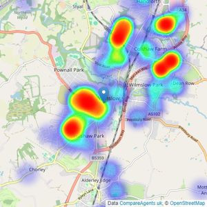 Mosley Jarman - Wilmslow listings heatmap