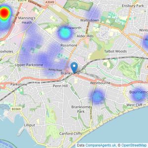 Move On - Poole listings heatmap