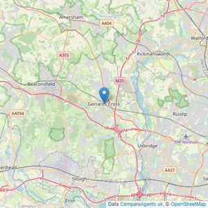 Move Places Limited - Gerrards Cross listings heatmap