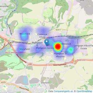 Moving On - Plympton listings heatmap