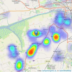 Moving Works - Longton listings heatmap