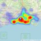 Mr Green Estate Agents - Southbourne listings heatmap