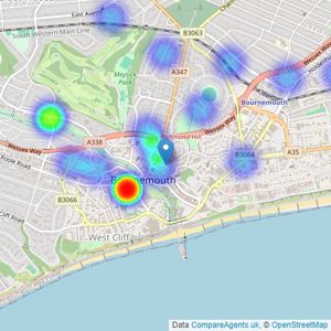 MRKT Property Experts - Bournemouth listings heatmap