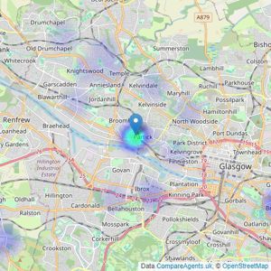 MSM - Glasgow listings heatmap