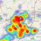 Murdock & Wasley Estate Agents - Gloucestershire listings heatmap