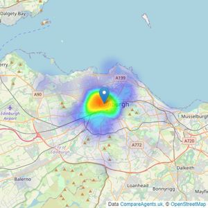 Murray & Currie - Edinburgh listings heatmap