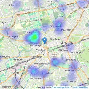 Murray Beith Murray LLP - Edinburgh listings heatmap