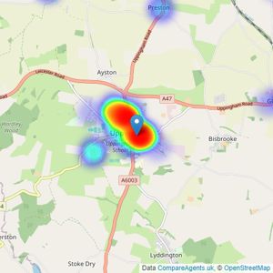 Murray Estate Agents & Chartered Surveyors. - Uppingham listings heatmap