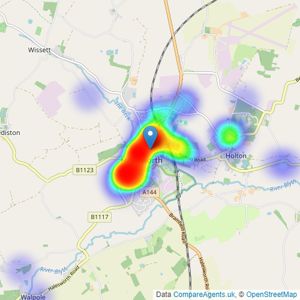 Musker McIntyre - Halesworth listings heatmap