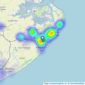 My Moving Places - Frinton On Sea listings heatmap