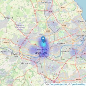 My Property Box - Jesmond listings heatmap