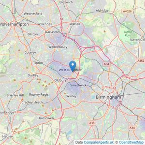 My World Estates - West Bromwich listings heatmap